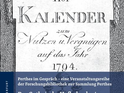 Perthes im Gespräch – Über die  Almanachkultur des 18. Jahrhunderts